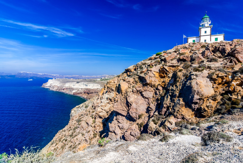 Santorini lighthouse, Greek Islands, Greece