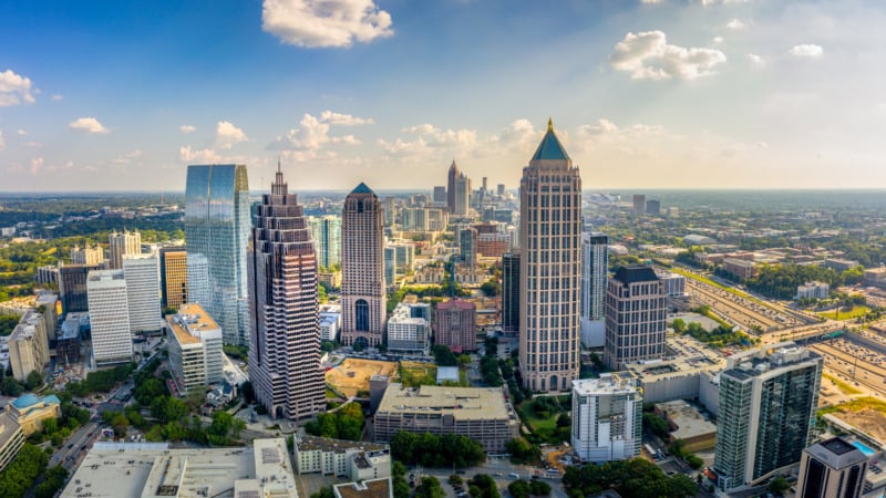 Panoramic View of Atlanta, Georgia Skyline
