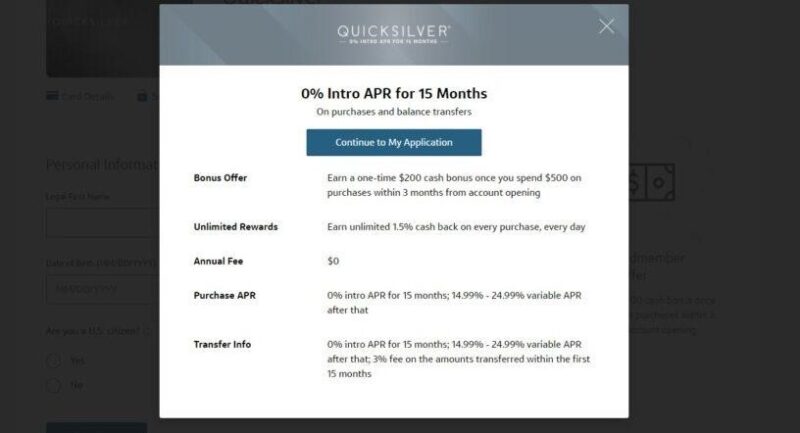 Capital One® Quicksilver Secured Cash Rewards Credit Card Details