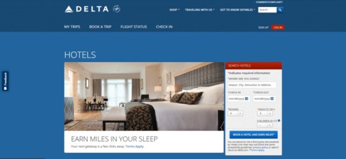 Delta Hotels website