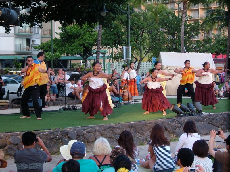Hula Show in Kuhio Beach Park