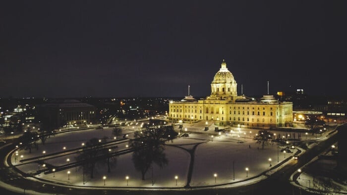 Minnesota State Capitol Building at Night