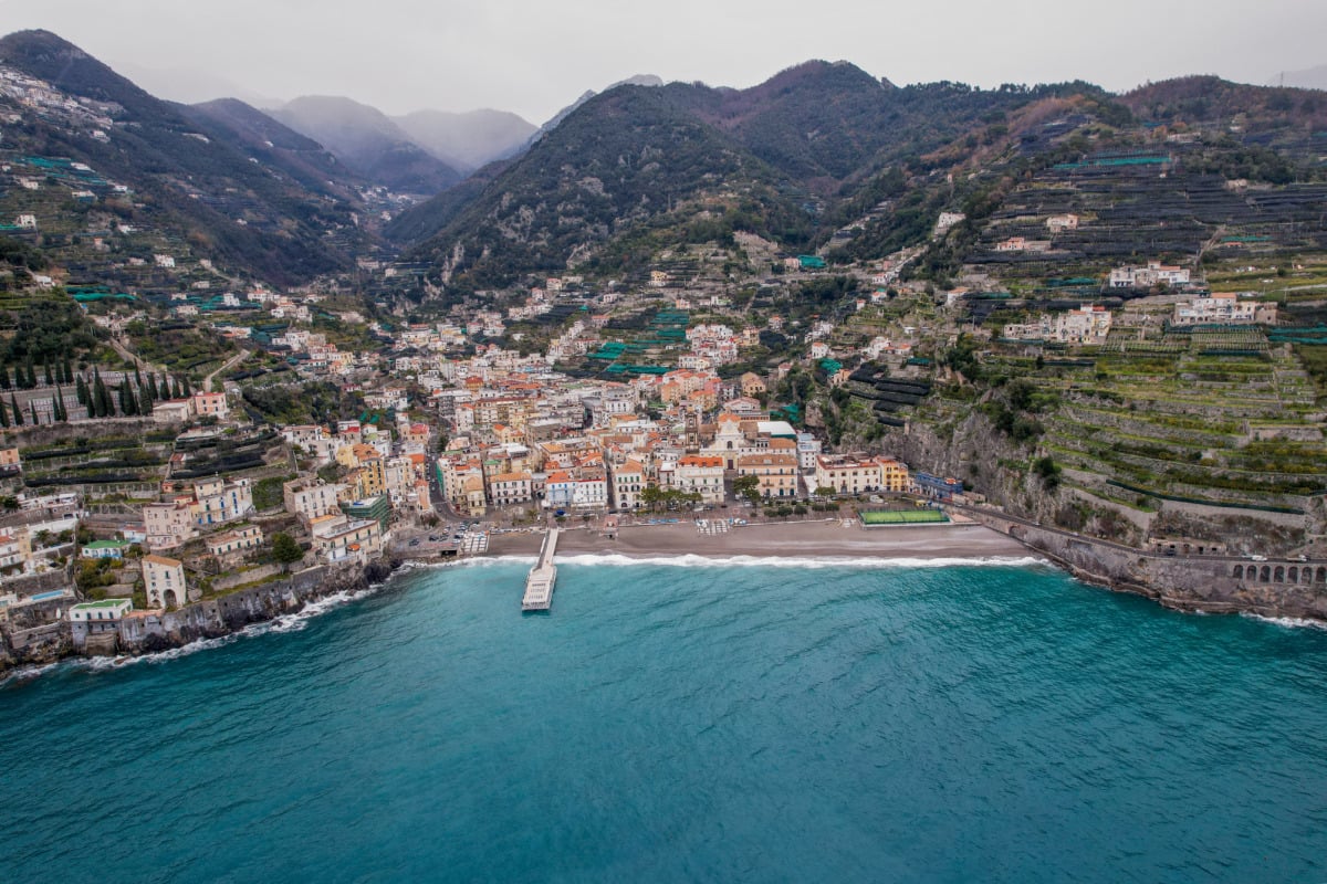 Minori, Italy Aerial View