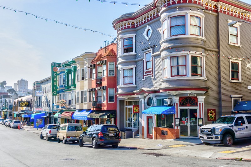 Famous Little Italy in North Beach, San Francisco,