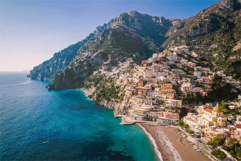 Aerial View of Positano, Italy