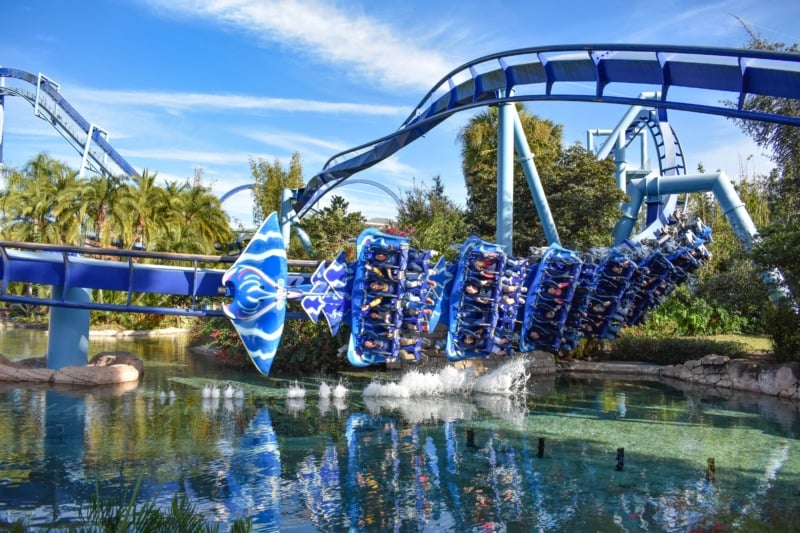 The Manta Ray Coaster at SeaWorld in Orlando