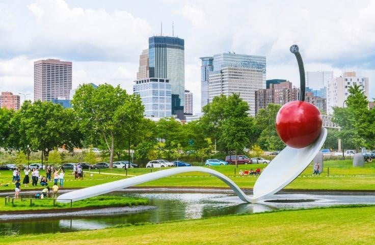 Spoon and Berry Sculpture in Minneapolis Sculpture Garden