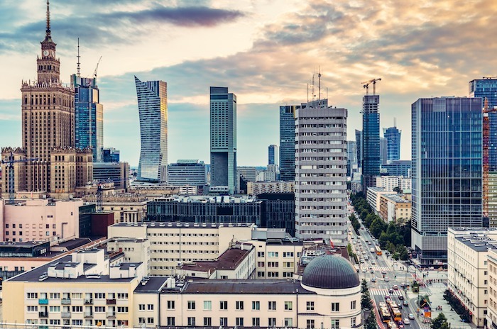 Panorama of the Skyline in Warsaw