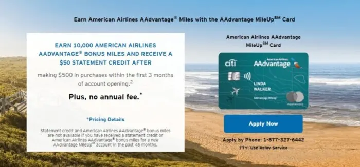 American Airlines AAdvantage MileUp Mastercard