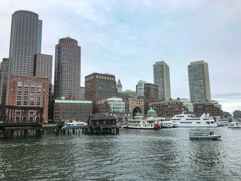 Boston Skyline along the Harbor