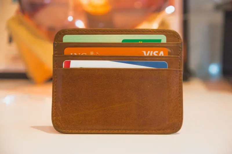 Brown Wallet With Credit Cards Inside