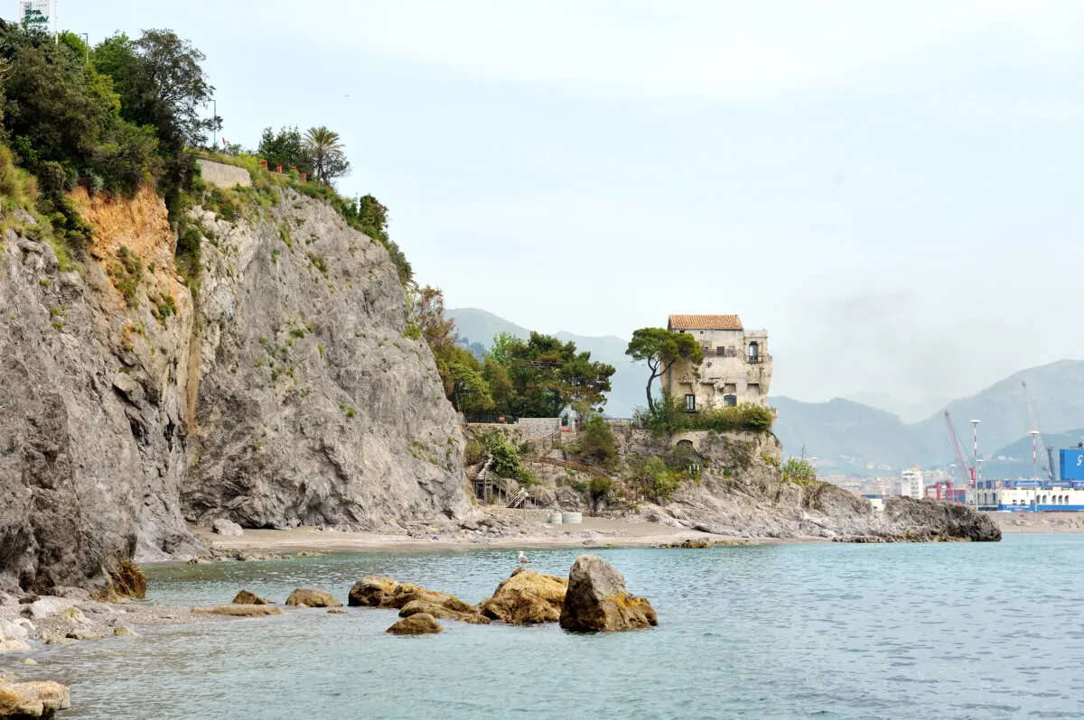 Crestarella tower, old saracen Villa in Vietri sul Mare, in Amalfi coast, Italy