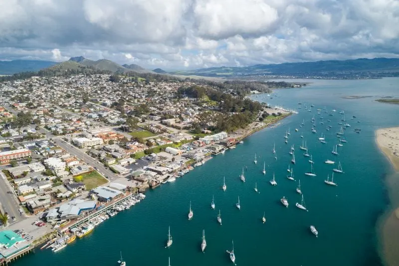 Downtown Morro Bay Aerial View
