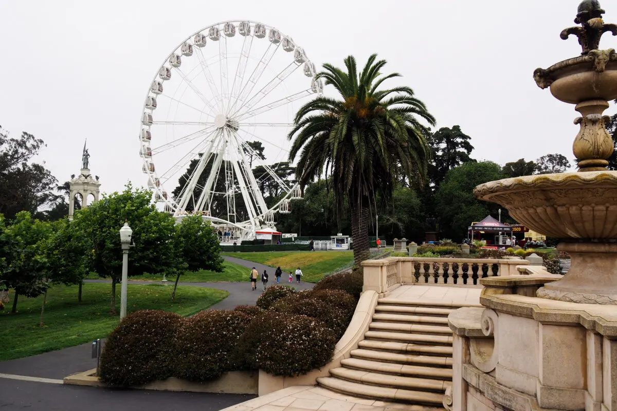 The ferris wheel in San Francisco's Golden Gate Park