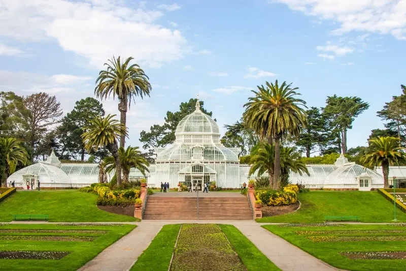 Golden Gate Park and the Conservatory of Flowers in San Francisco