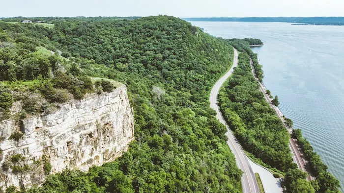 Wisconsin Side of Great River Road at Maiden Rock