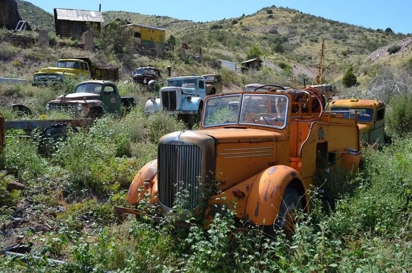 Old Cars in a Ghost Town
