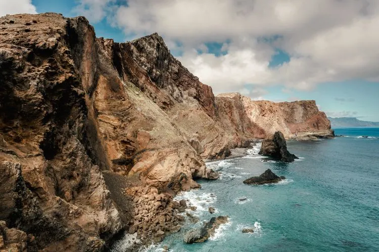 Madeira Coastal Rock Cliffs